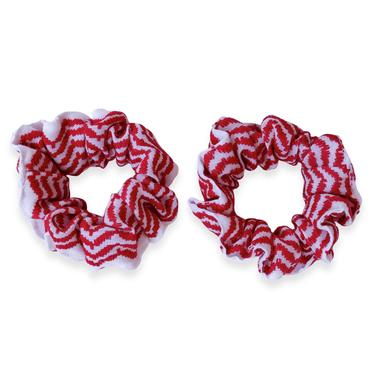 Set of 2 Red Keffiyeh Scrunchie - KUVRD
