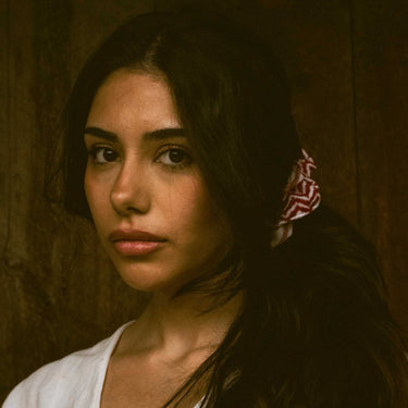 Oversized Red Keffiyeh Scrunchie - KUVRD