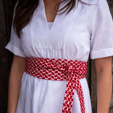 Red Keffiyeh Wrap Belt - KUVRD