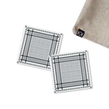 Set of 2 Keffiyeh Coasters - KUVRD