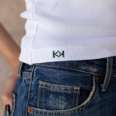 KUVRD Filfil Tatreez Tank, styled look
