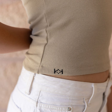 KUVRD Zaytoun Tatreez Tank, styled look