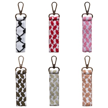 KUVRD Keffiyeh Keychain, Palestinian heritage accessory