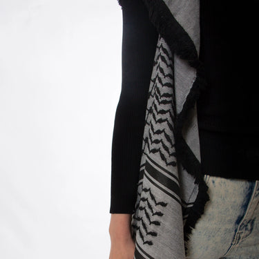 Charcoal Keffiyeh Vest - KUVRD