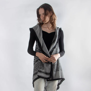 Charcoal Keffiyeh Vest - KUVRD
