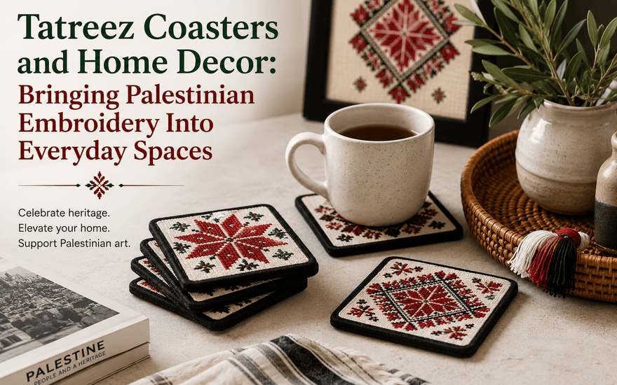 Tatreez Coasters and Home Decor: Bringing Palestinian Embroidery Into Everyday Spaces