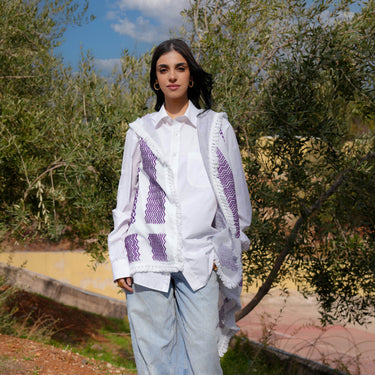 Fig Purple Keffiyeh vest