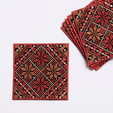 Set of 6 Tatreez Coasters - KUVRD