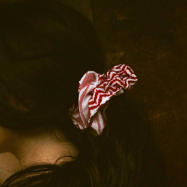 Oversized Red Keffiyeh Scrunchie - KUVRD