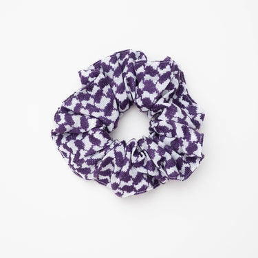 Oversized Purple Keffiyeh Scrunchie