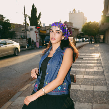 Barauq Purple Falahi Bandana - KUVRD