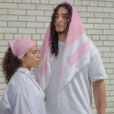 Amaal Pink Keffiyeh Bandana - KUVRD