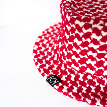 Red Keffiyeh Bucket Hat