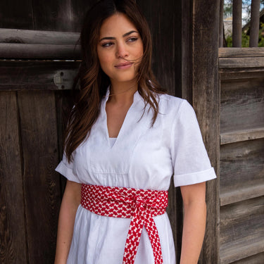 Red Keffiyeh Wrap Belt - KUVRD