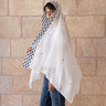 KUVRD Tarhat Bladi chiffon veil with handmade tatreez detail