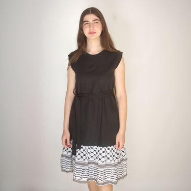 Sahara - Black Keffiyeh Dress