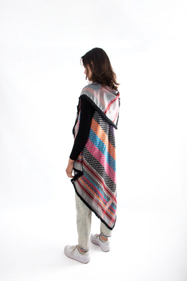 Multi Colour Keffiyeh Vest - KUVRD
